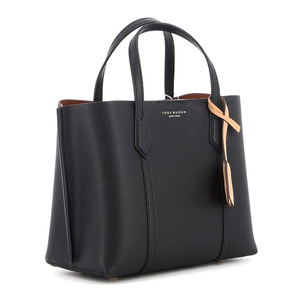 Tory Burch Perry Small Leather Tote – Black - Picture 3 of 8